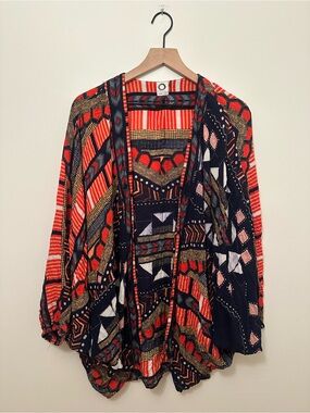 Anthropologie Akemi & Kin Open Geometric Kimono Top